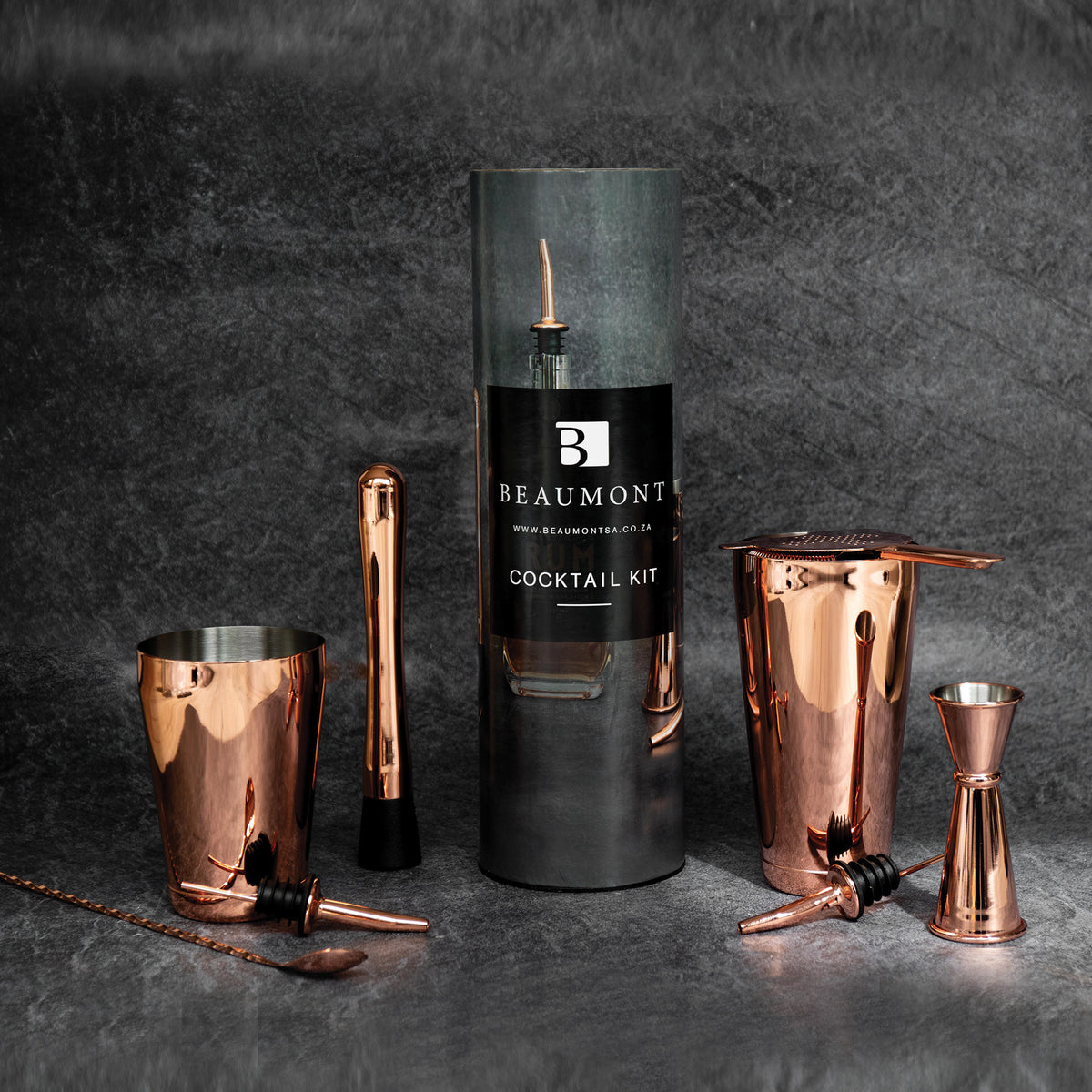 Copper Cocktail Kit - 8 Pieces - Beaumont SA